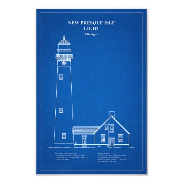 Foto New Presque Isle Lighthouse - Michigan - AD (Frente)