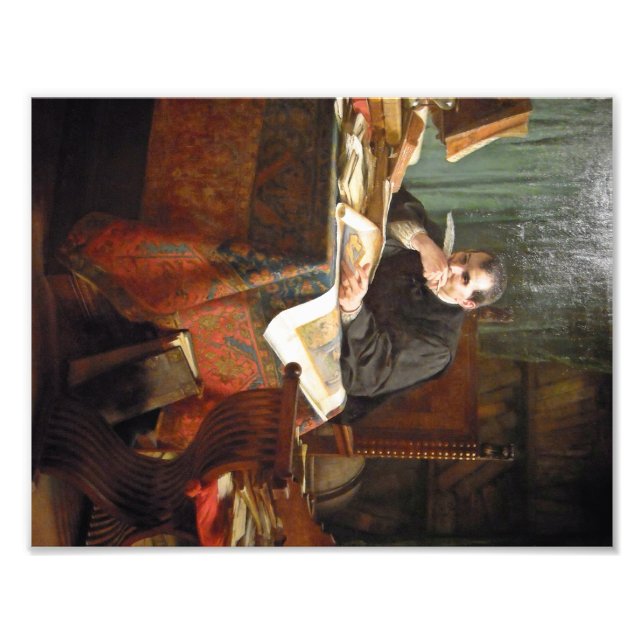 Foto Niccolò Maquiavelli em seu estudo, por Stephano Us (Frente)