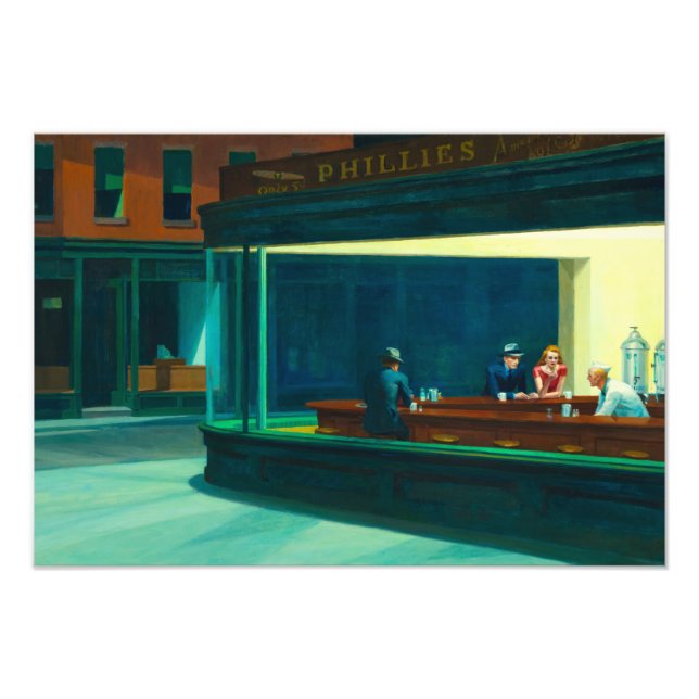 Foto Nighthawks, 1942 por Edward Hopper (Frente)