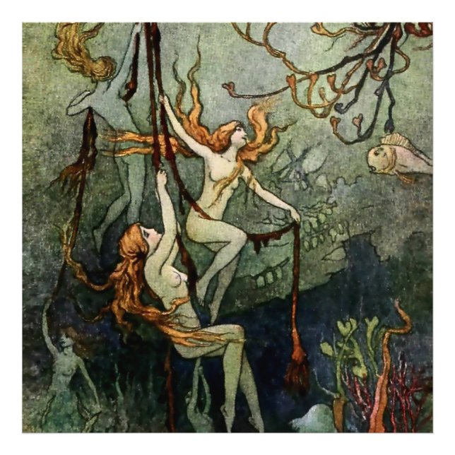 Foto “Ninfas do Mar” por Warwick Goble (Frente)