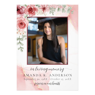 Foto No Loving Memory Blush Red Flower Funeral