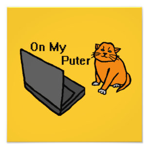 Foto No Meu Computador Divertido Meme de Gato Laranja