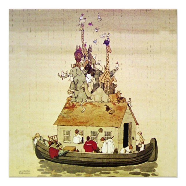 Foto "Noah's Ark" por W Heath Robinson (Frente)