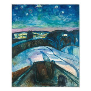 Foto Noite Estrelada Edvard Munch Impressão Fotográ