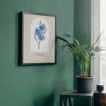 Nome de Script Floral de Flor de Flor Personalizad