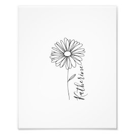 Foto Nome personalizado April daisy Birth Flower