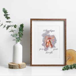 Foto Nome Personalizado Balé Ponteiro Calçados Ballerin