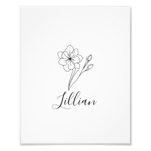 Foto Nome personalizado March jonquil Birth Flower