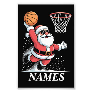 Foto Nome Personalizado Natal Papai Noel Dunking Basque