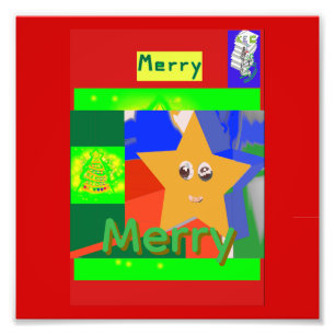 Foto Nome Verde Alegre no Natal Vermelho