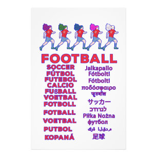 Foto Nomes Multilíngues de Futebol Feminino Global Fã d