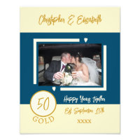 Nomes personalizados do aniversário de ouro azuis