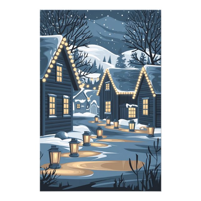 Foto Nórdica de Arte da Vila de Natal Escandinava (Frente)