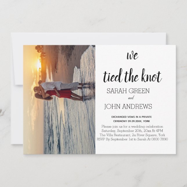 Foto: Nós amarramos o anúncio do casamento do nó (Frente)