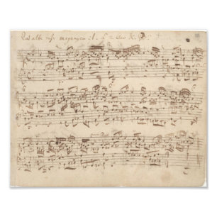 Foto Notas Musicais Antigas - Partitura de Bach