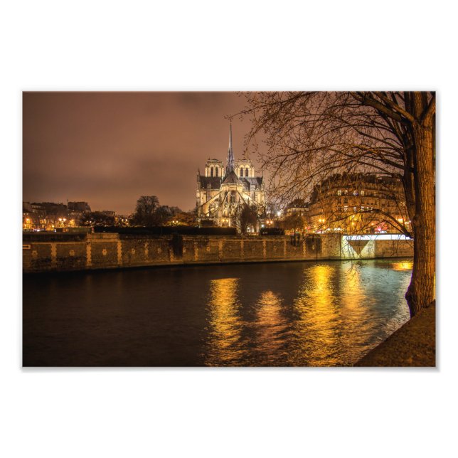 Foto Notre Dame Paris à Noite - (Frente)