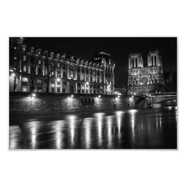 Foto Notre Dame Paris Black and White - (Frente)