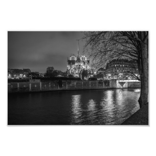 Foto Notre Dame Paris no Sena - (Frente)