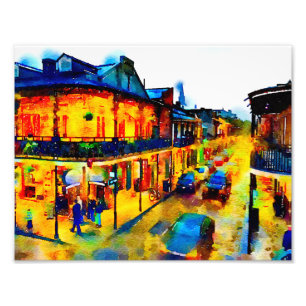 Foto Nova Orleães, bairro francês, aguarela