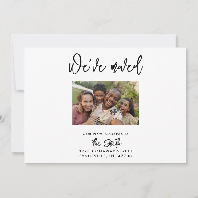 Foto: Novo Endereço Movendo Cartões de Anúncio (Frente)