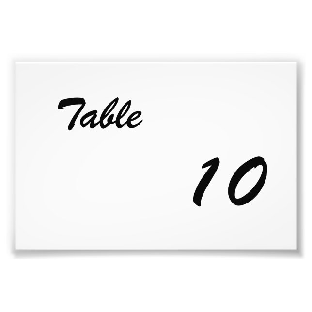 Foto Número da Mesa (Frente)