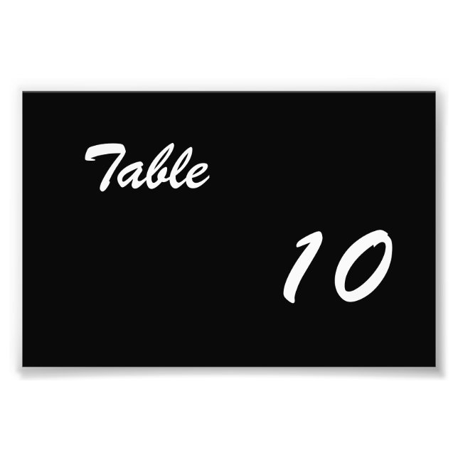 Foto Número da Mesa (Frente)