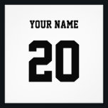 Foto Número e nome personalizados preto e branco<br><div class="desc">Este é um produto projetado com um número específico nele. O número pode representar várias coisas, como um número de camisa de atleta favorito, uma data ou ano especial, um número de sorte ou um número de aniversário. Esse produto é frequentemente popular entre fãs esportivos, entusiastas da malhação e qualquer...</div>