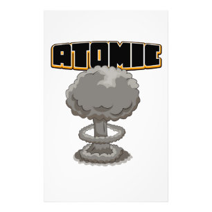 Foto Nuvem de cogumelo atômico de desenho animado