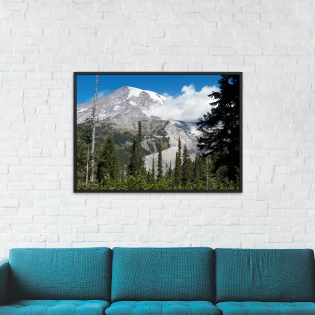 Foto Nuvem Passando Sobre O Monte Rainier (In Situ Framed)