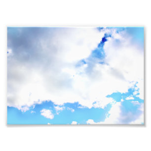Foto Nuvens brancas inchado e céu azul
