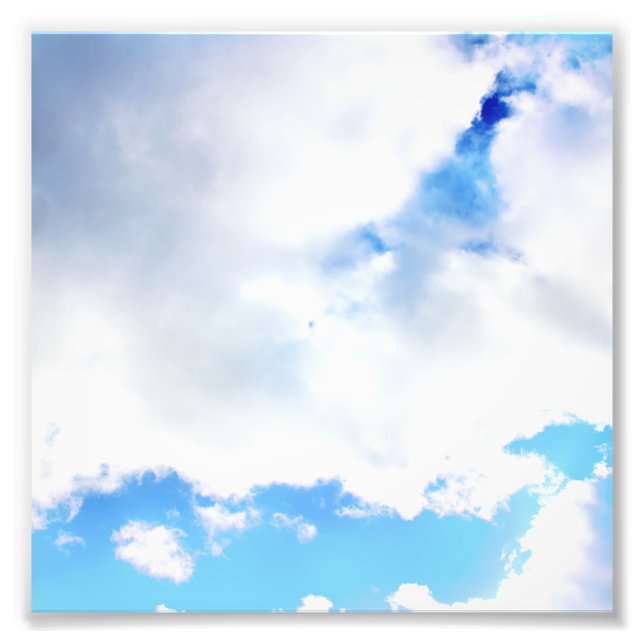 Foto Nuvens Brancas Puffy e Céu Azul (Frente)