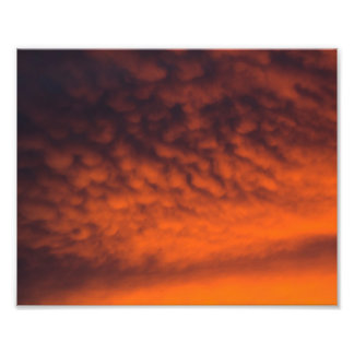 Foto Nuvens de Mammatus no pôr do sol