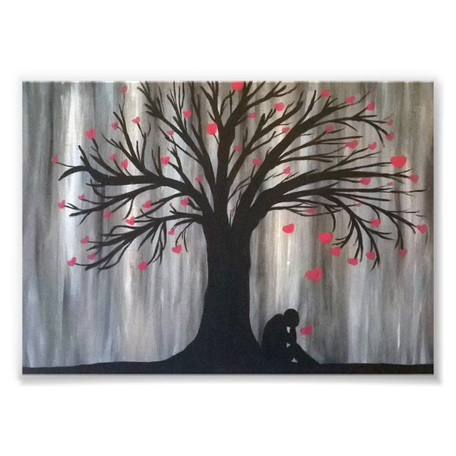 Foto O amor remonta ao Impressão 5x7 (Frente)