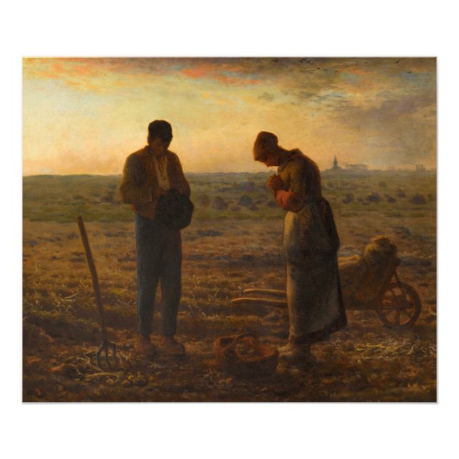Foto O Angelus por Jean-Francois Millet (Frente)