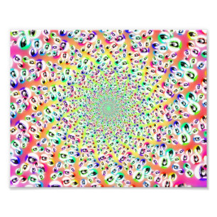 Foto O arco-íris psicadélico Eyes a mandala