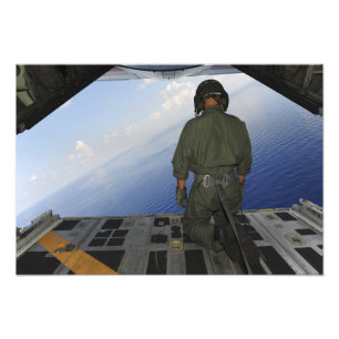 Foto O aviador observa as águas do golfo de Mexic