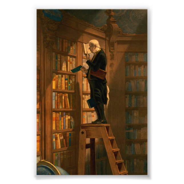 Foto O Bookworm de Carl Spitzweg (Frente)
