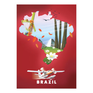 Foto O Brasil Ilustrou poster de viagens.