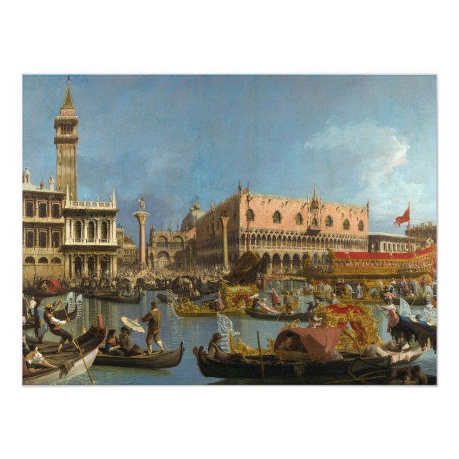 Foto O Bucintoro retornando ao Molo por Canaletto (Frente)