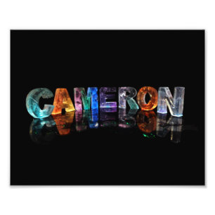 Foto O Cameron conhecido em letras extravagantes