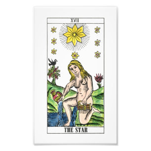 Foto O cartão de Tarot da estrela