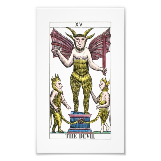 Foto O Cartão Tarot do Diabo (Frente)