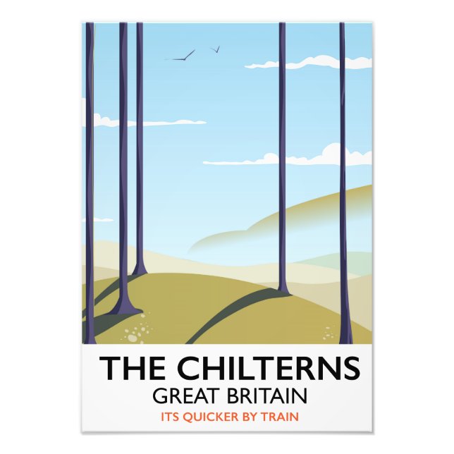 Foto O cartaz de viagem dos Chilterns Grã-Bretanha (Frente)