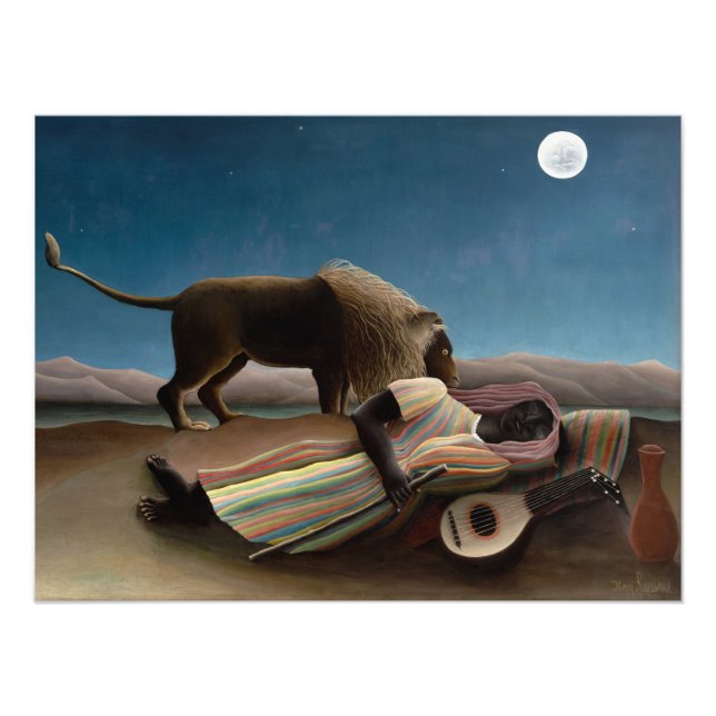 Foto O cigano adormecido de Henri Rousseau (Frente)