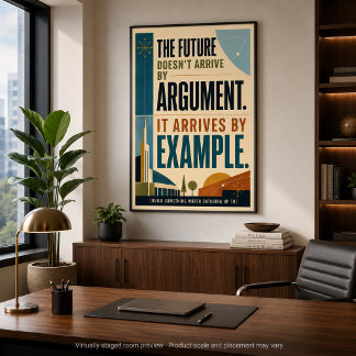 Foto O Futuro Chega por Exemplo Poster estilo MCM