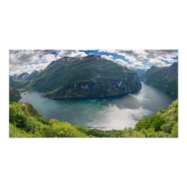 Foto O Geirangerfjord completo no panorama impressão (Frente)