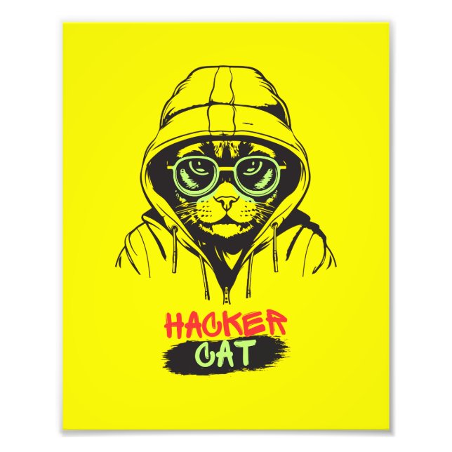 Foto O Hacker Cat (Frente)