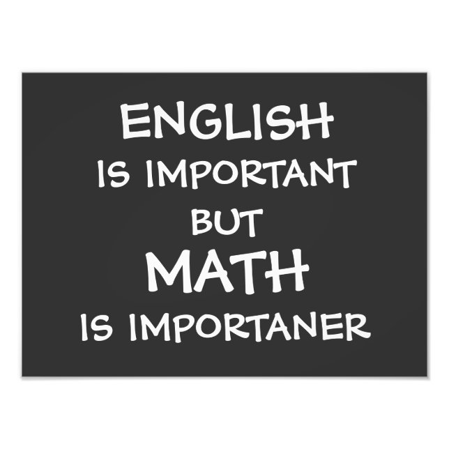 Foto O inglês é importante, mas a matemática é importan (Frente)