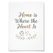O lar é onde está o coração - Cozy Wall Art Cote