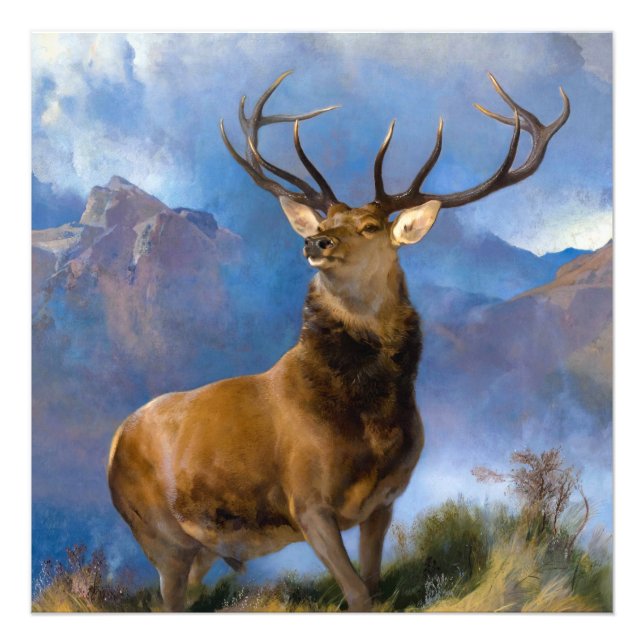 Foto O Monarca do Glen por Edwin Landseer (Frente)